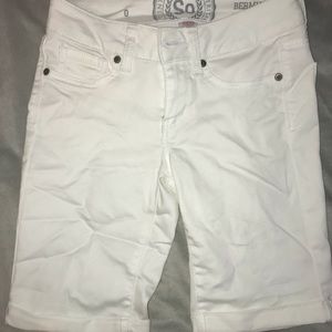 White Capri shorts